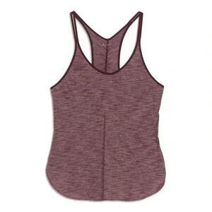 Lululemon What The Sport Singlet Tank Top in Heathered Bordeaux Drama- Size 2